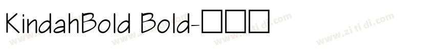 KindahBold Bold字体转换